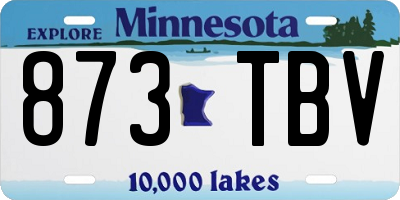 MN license plate 873TBV