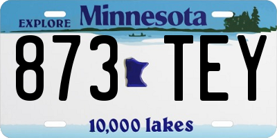 MN license plate 873TEY