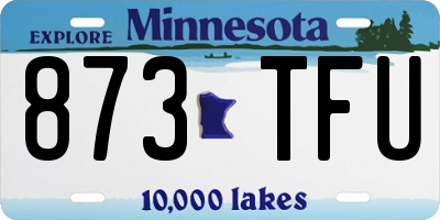 MN license plate 873TFU