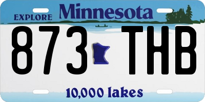 MN license plate 873THB