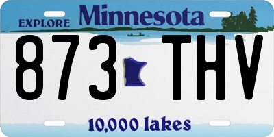 MN license plate 873THV