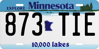 MN license plate 873TIE