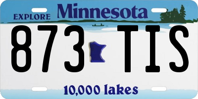 MN license plate 873TIS
