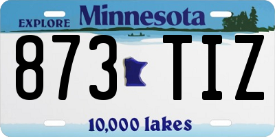 MN license plate 873TIZ