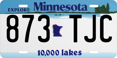 MN license plate 873TJC