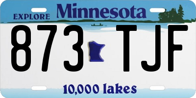 MN license plate 873TJF