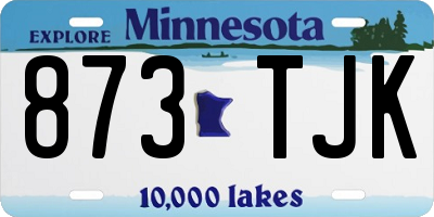MN license plate 873TJK