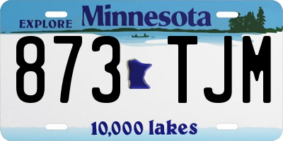 MN license plate 873TJM