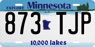 MN license plate 873TJP