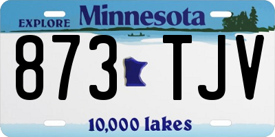 MN license plate 873TJV