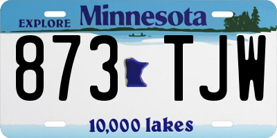 MN license plate 873TJW