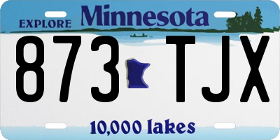 MN license plate 873TJX