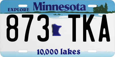MN license plate 873TKA