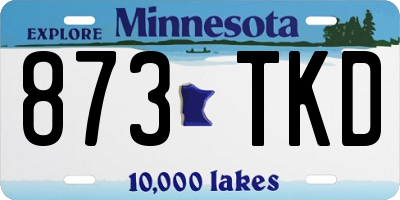 MN license plate 873TKD