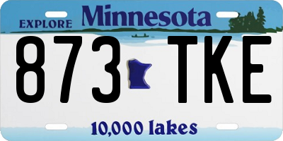 MN license plate 873TKE