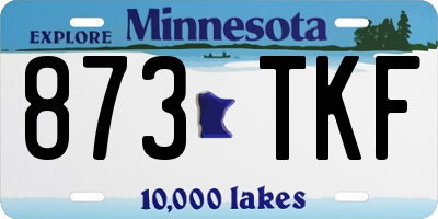 MN license plate 873TKF