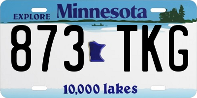 MN license plate 873TKG