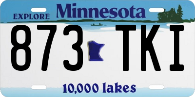 MN license plate 873TKI