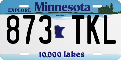 MN license plate 873TKL