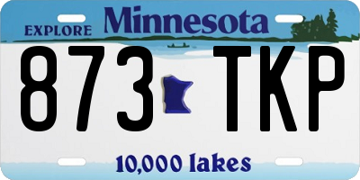 MN license plate 873TKP