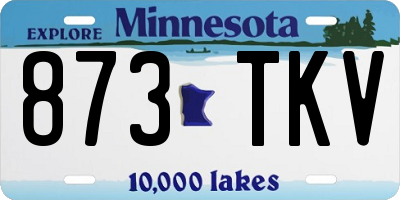 MN license plate 873TKV