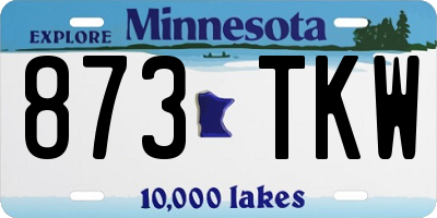 MN license plate 873TKW