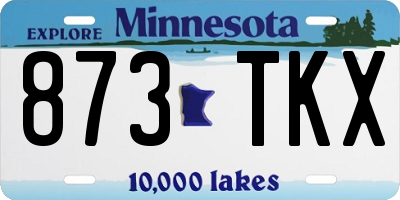 MN license plate 873TKX