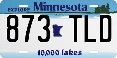 MN license plate 873TLD