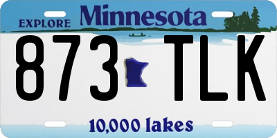 MN license plate 873TLK