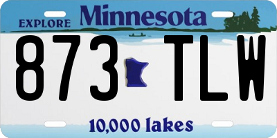 MN license plate 873TLW