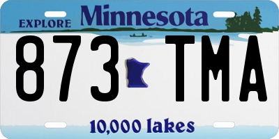 MN license plate 873TMA