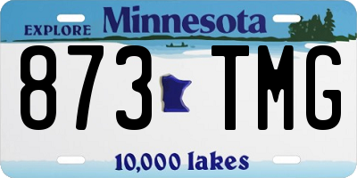 MN license plate 873TMG