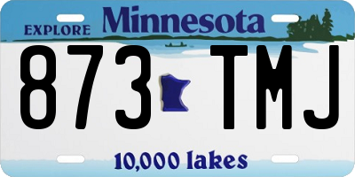 MN license plate 873TMJ