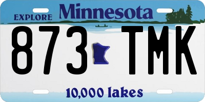 MN license plate 873TMK