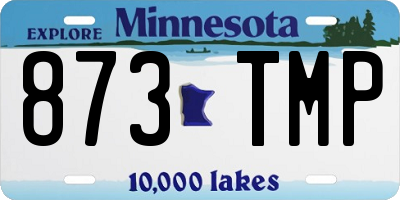 MN license plate 873TMP