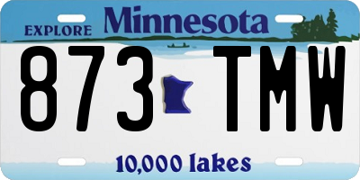 MN license plate 873TMW