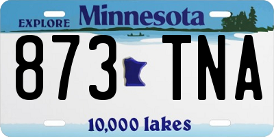MN license plate 873TNA
