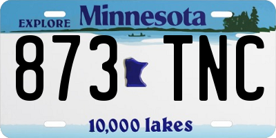 MN license plate 873TNC