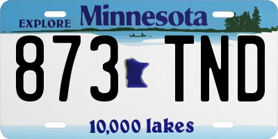 MN license plate 873TND