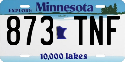 MN license plate 873TNF