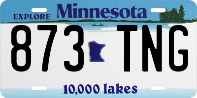 MN license plate 873TNG