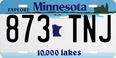 MN license plate 873TNJ