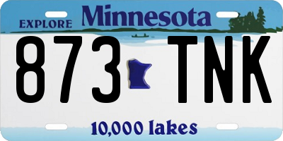 MN license plate 873TNK