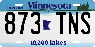 MN license plate 873TNS