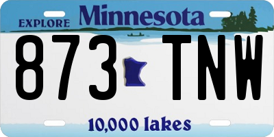 MN license plate 873TNW