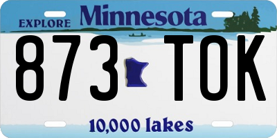 MN license plate 873TOK