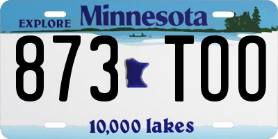 MN license plate 873TOO