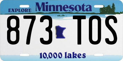 MN license plate 873TOS