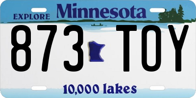 MN license plate 873TOY