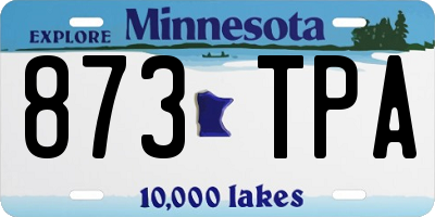 MN license plate 873TPA